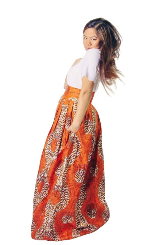 African Print Rashida Maxi Skirt - Oludan