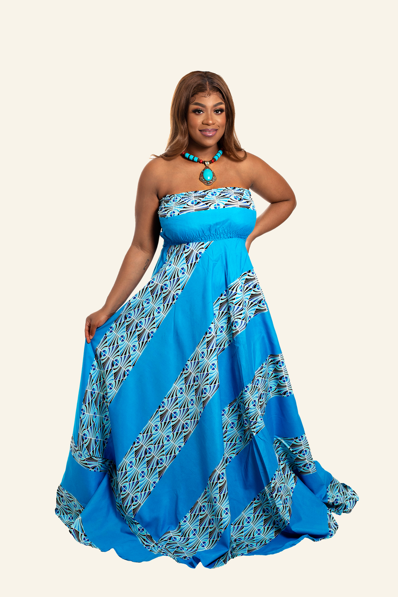 African Print Titi Maxi Dress - Oludan