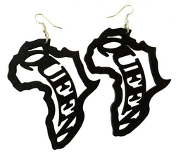 African Queen Earrings (Black) - Oludan