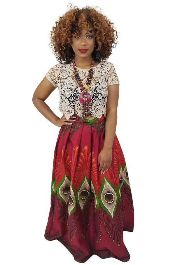 African Print Winnie Maxi Skirt - Oludan