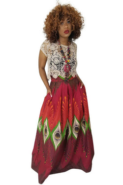 African Print Winnie Maxi Skirt - Oludan