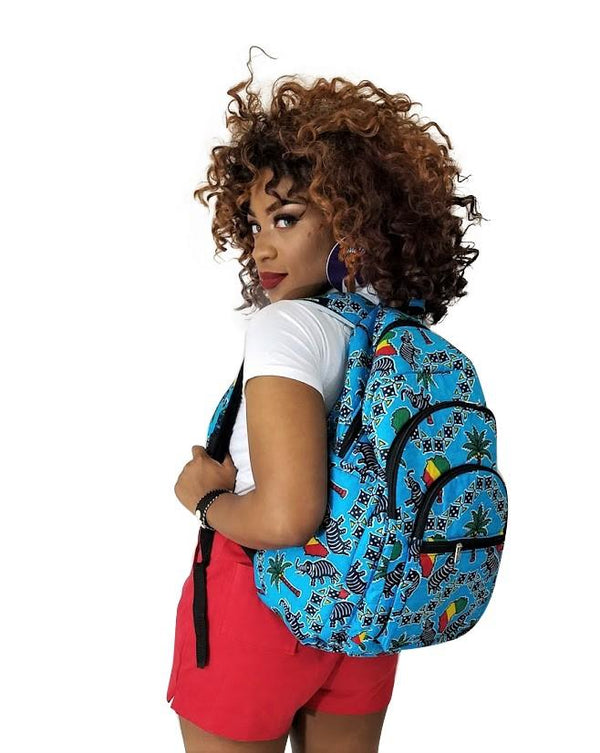 African Print Dumebi Back Pack - Oludan