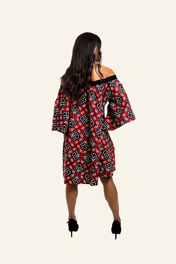 African Print Ariya Midi Dress - Oludan