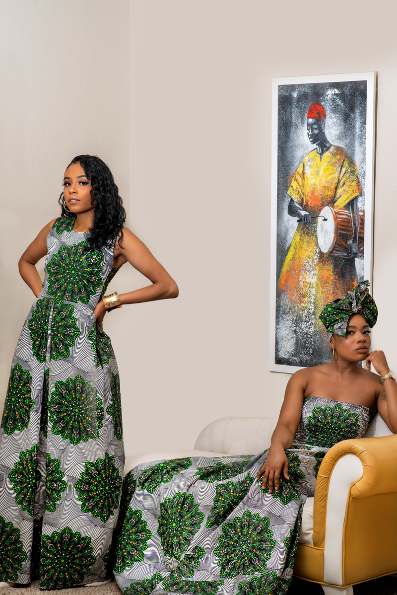 African Print Laila Maxi Dress