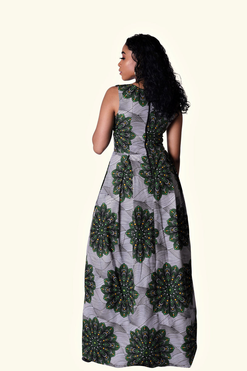 African Print Folami Maxi Dress