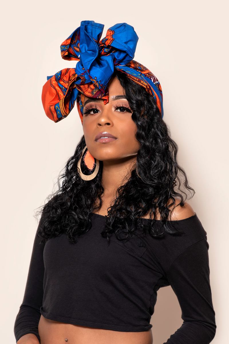 African Irapada Head Wrap & Matching Clutch