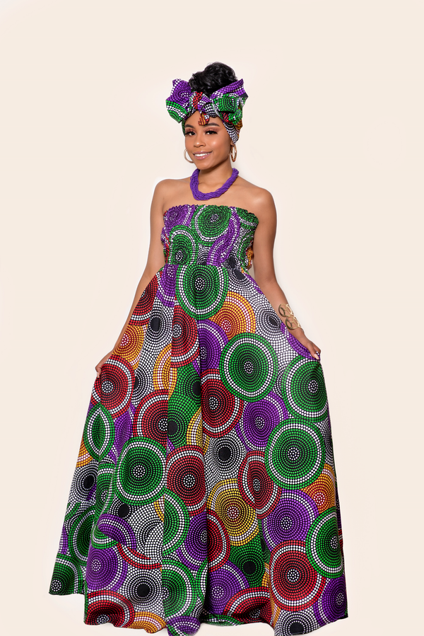 African Print Emem Maxi Dress