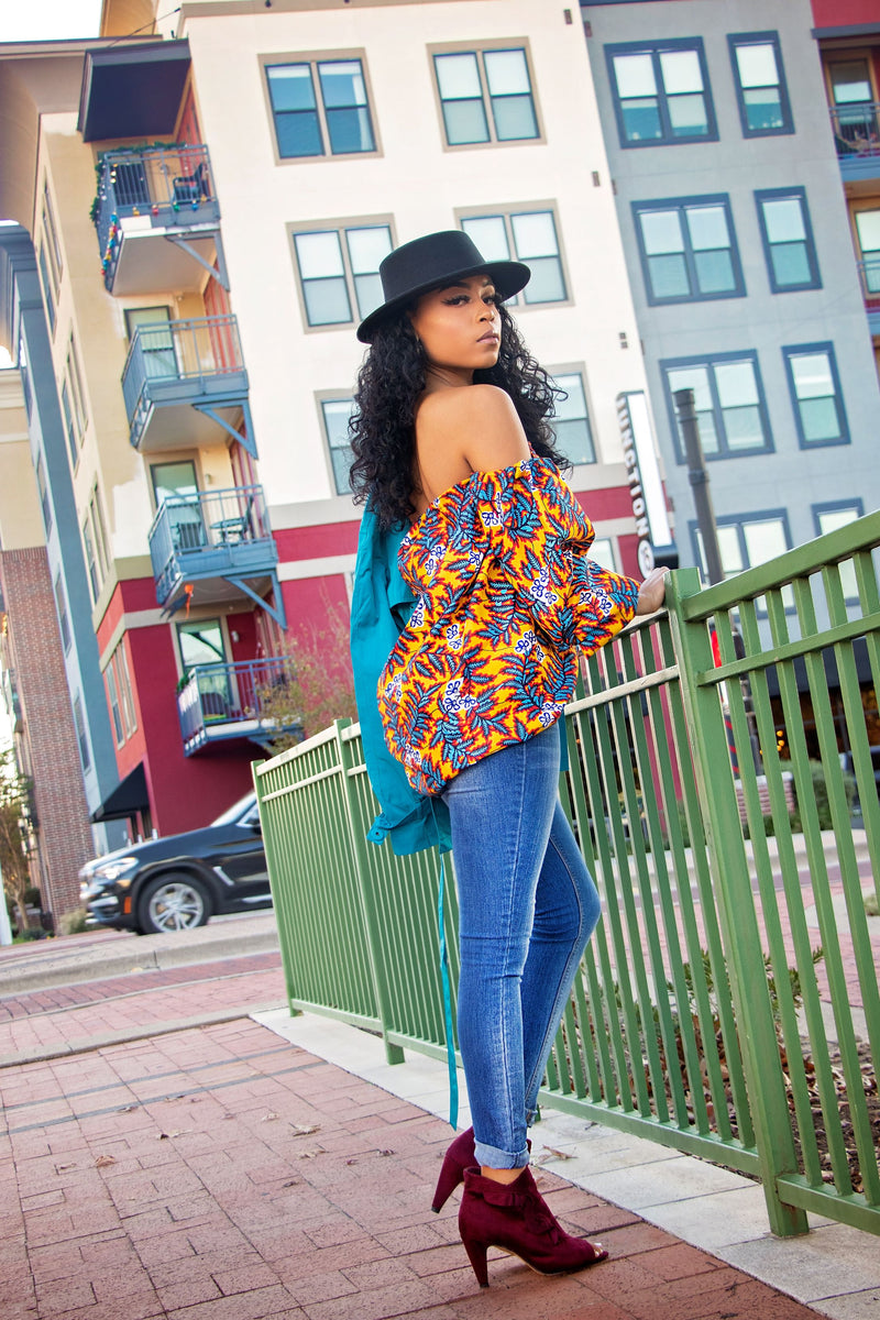 African Print Onime Top