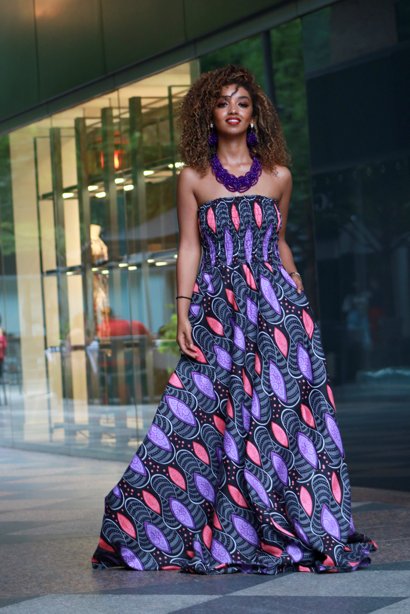 African Print Gbapụta Maxi Dress