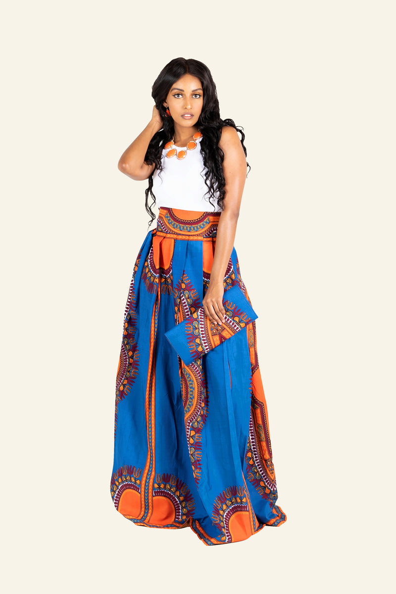 African Dashiki Irapada Maxi Skirt