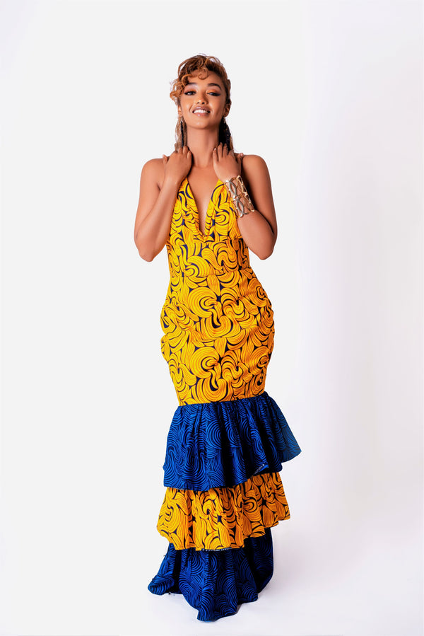 African Print Simi Infinity Maxi Dress