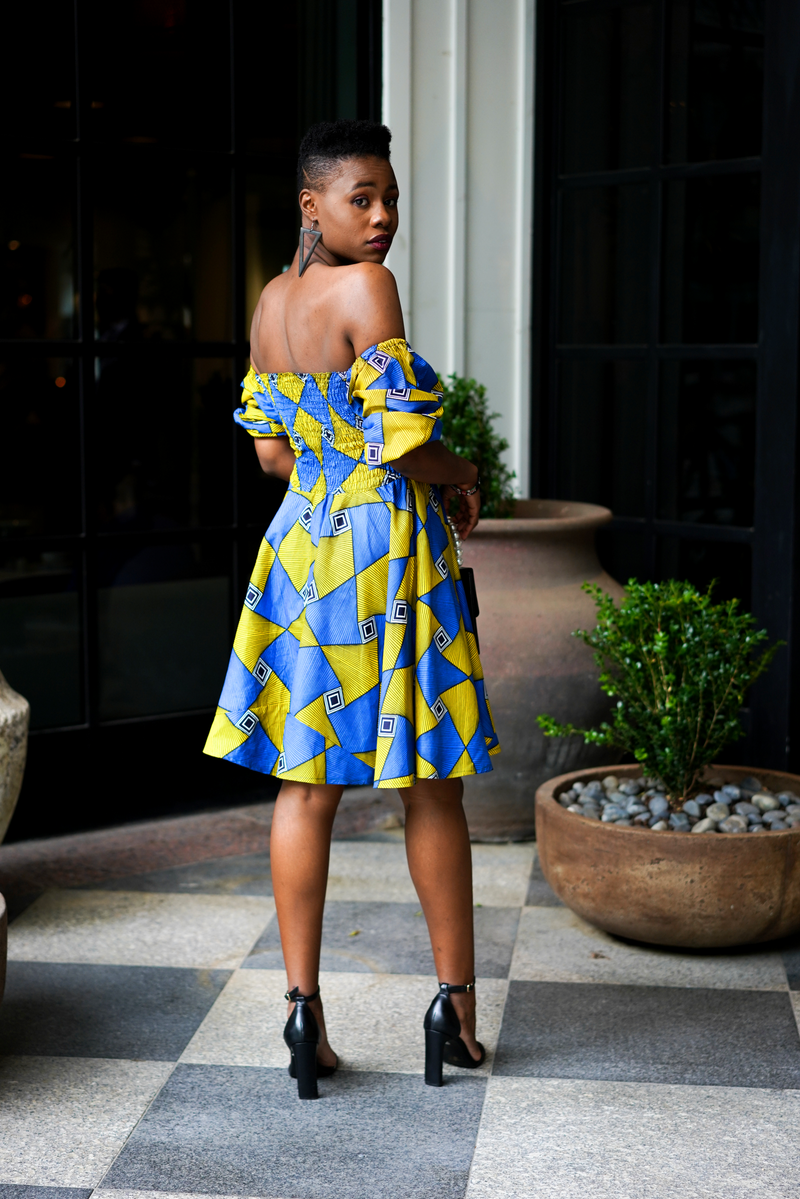 African Print Ama Midi Dress