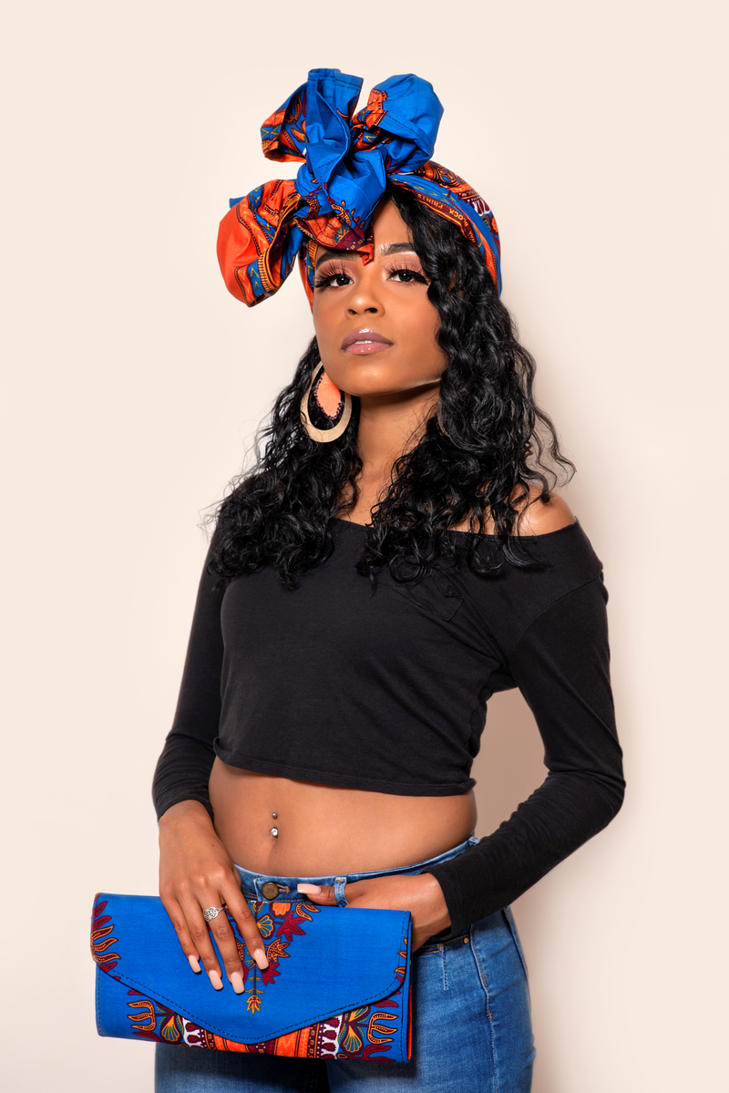 African Irapada Head Wrap & Matching Clutch