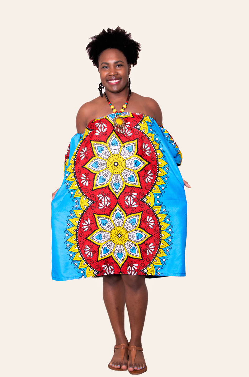 African Print Osayomo Midi Dress