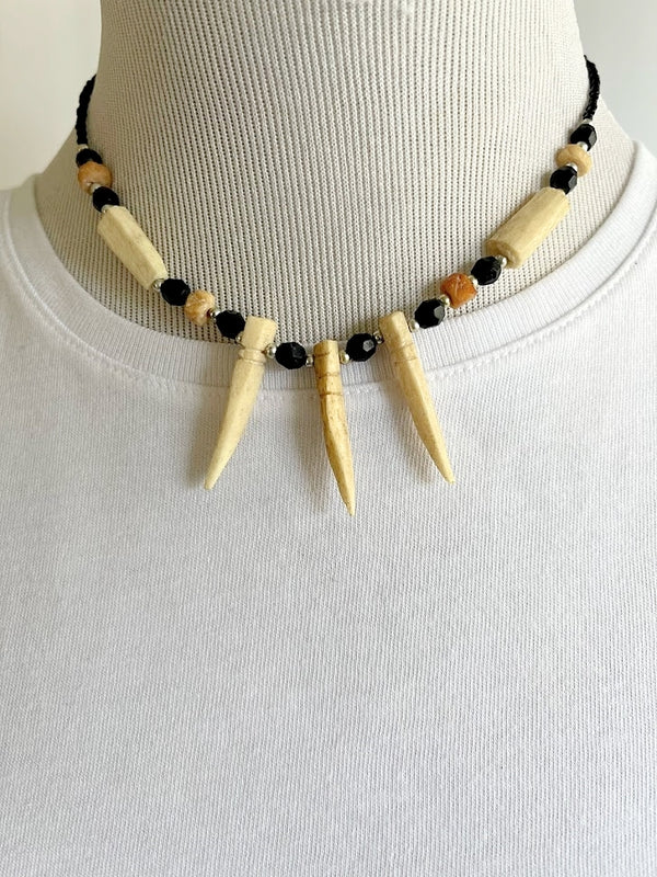 African Trio Bone Necklace