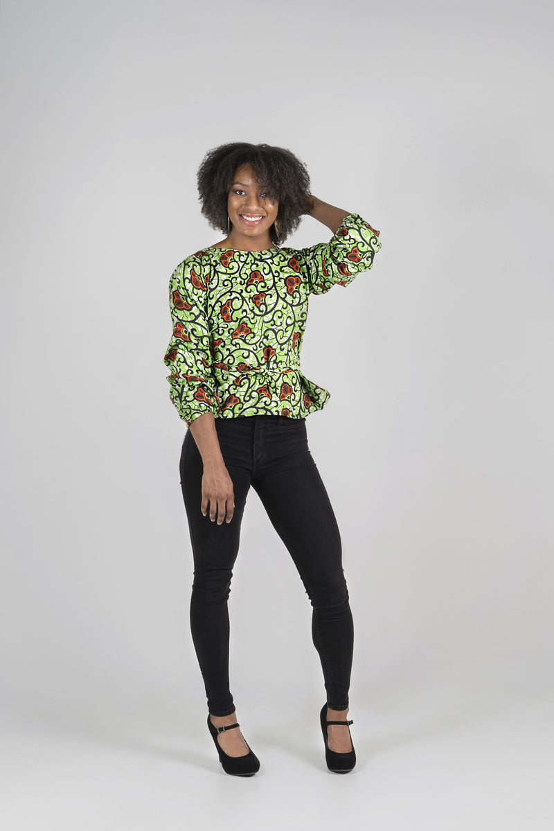 African Print Adaku Top - Oludan