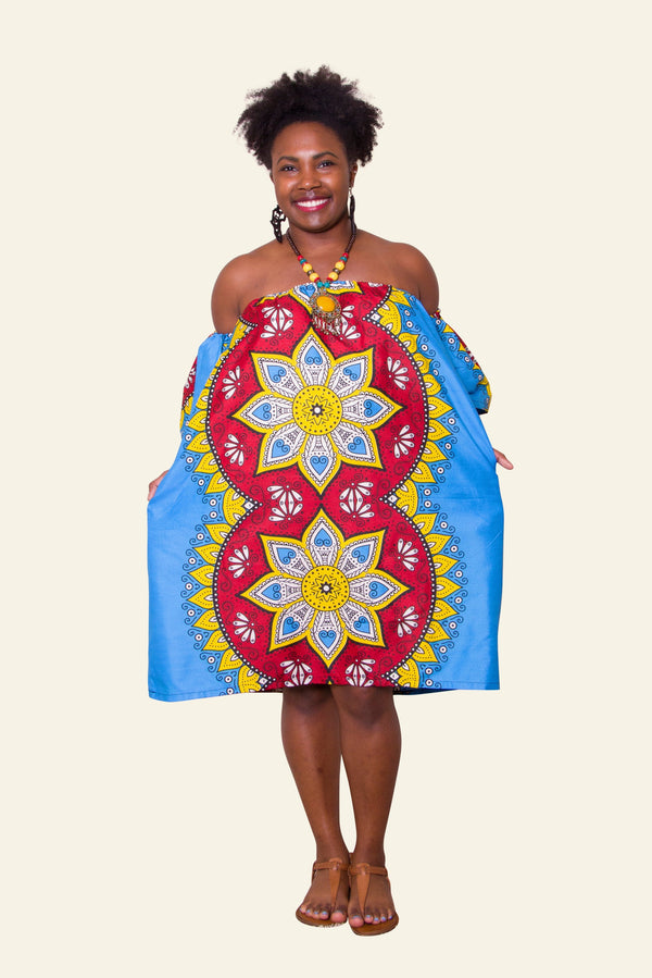 African Print Osayomo Midi Dress