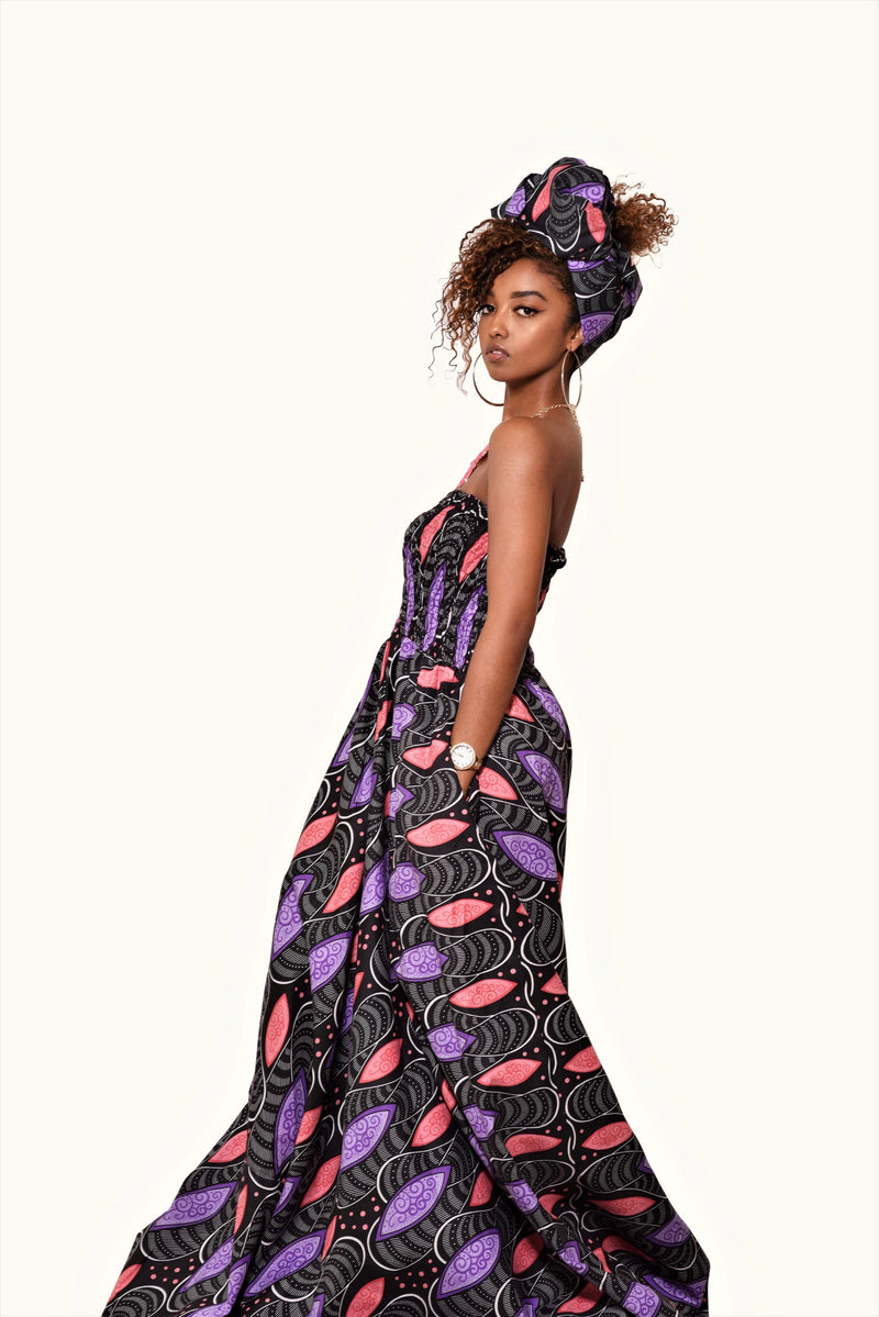 African Print Gbapụta Maxi Dress