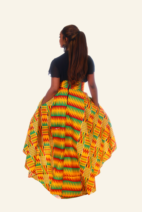 African Print High Low Mimi Skirt - Oludan