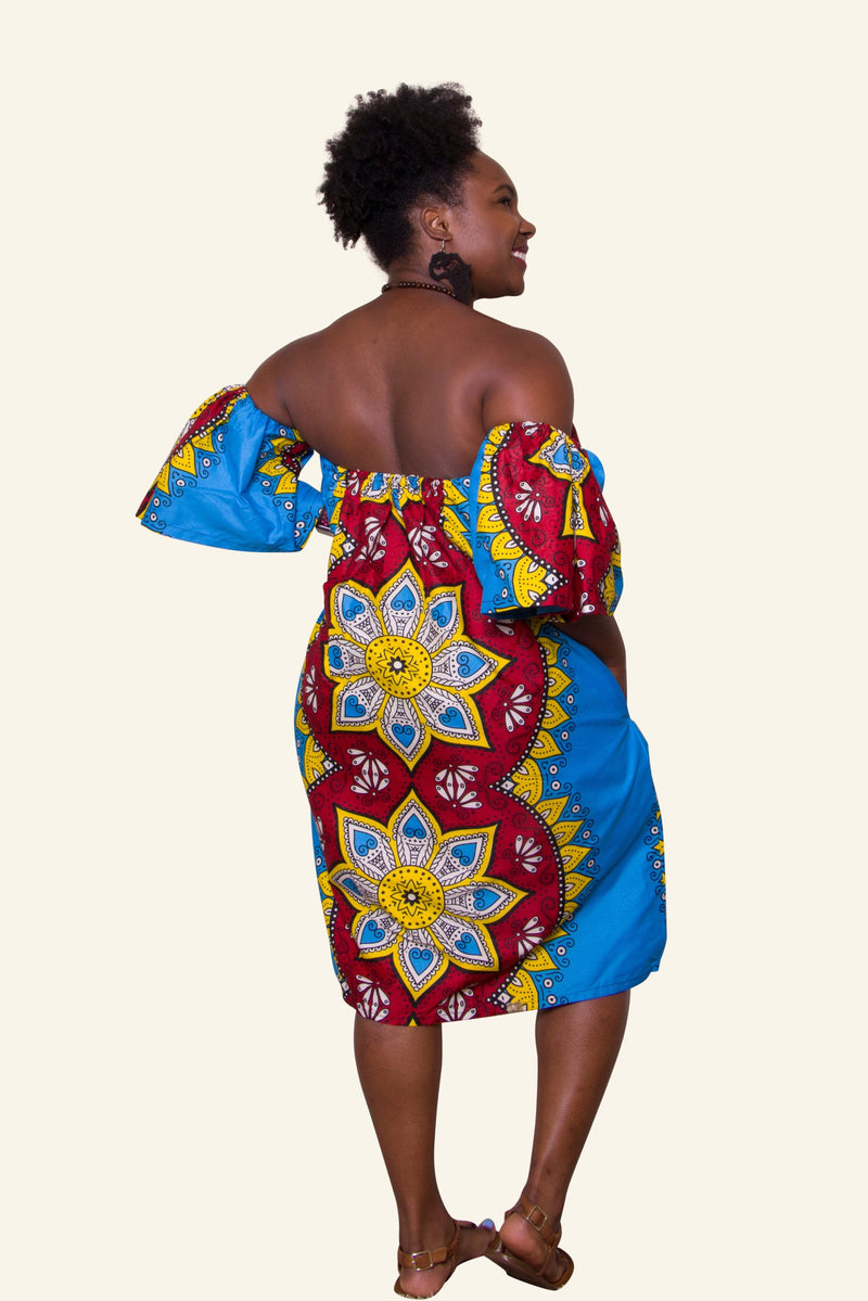 African Print Osayomo Midi Dress