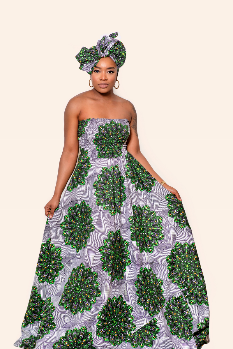 African Print Laila Maxi Dress