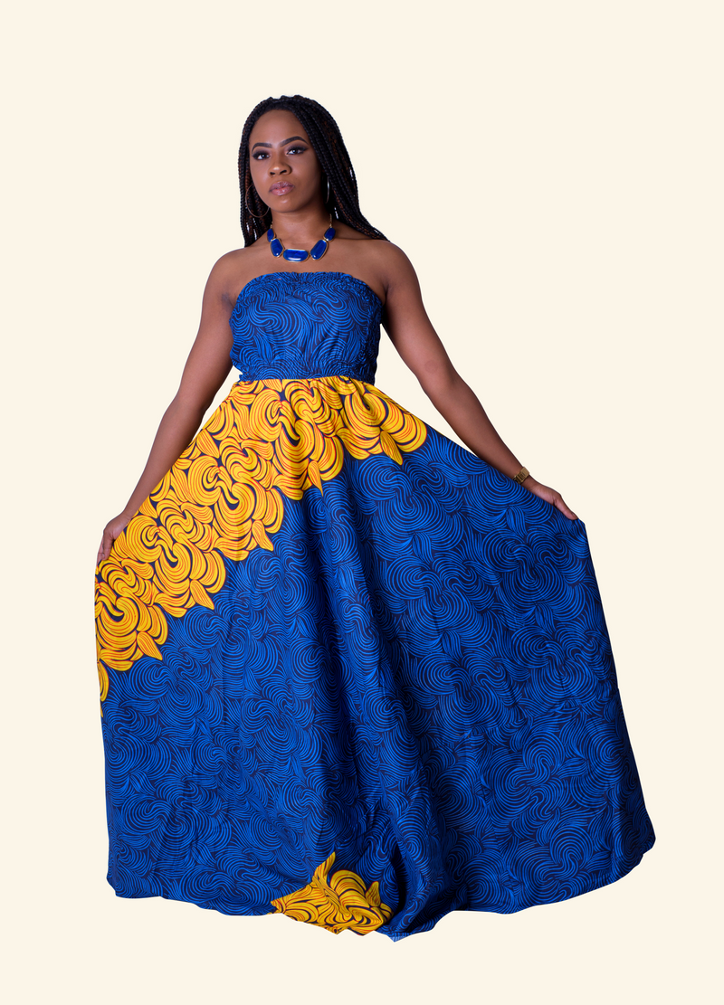 African Print Osaro Maxi Dress