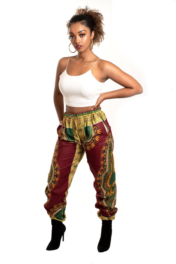 African Print Itohan Dashiki Jogger Pants - Oludan