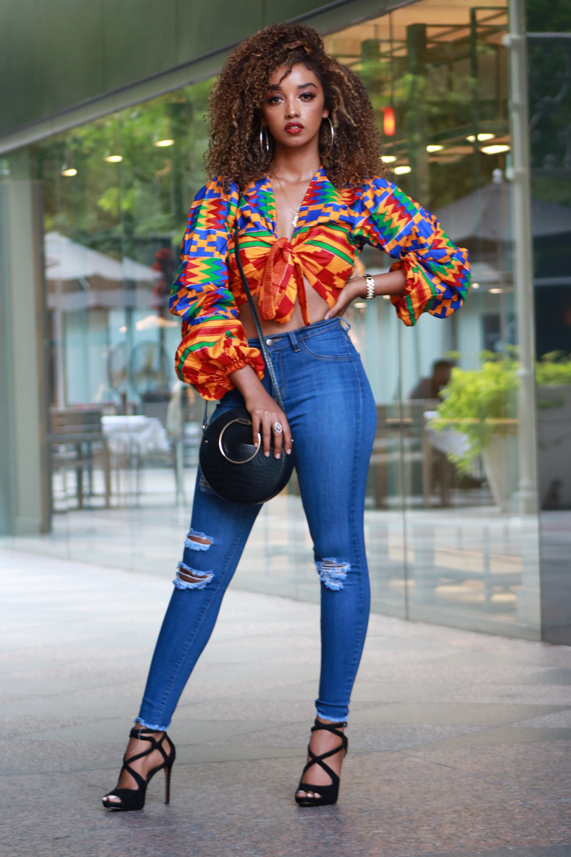 African Print Ejiro Cropped Top