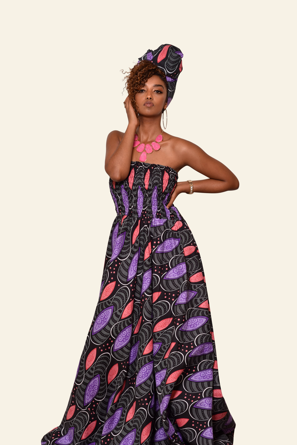 African Print Gbapụta Maxi Dress