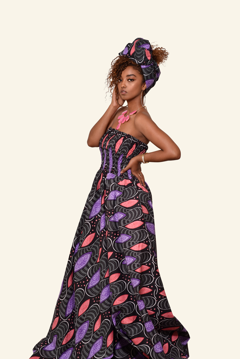 African Print Gbapụta Maxi Dress