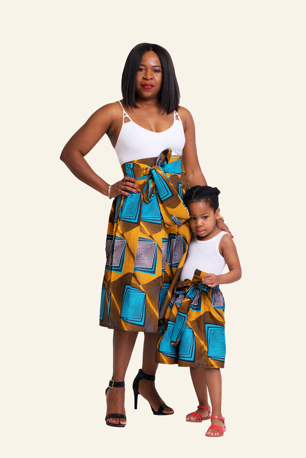 African Print Chidera Mommy and Me Skirts - Oludan