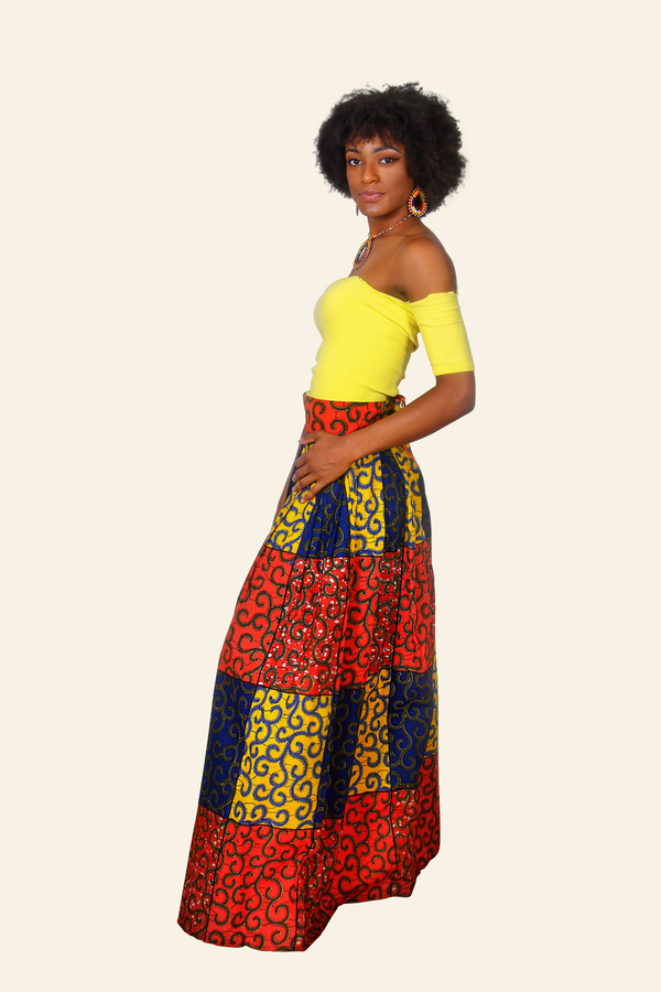 African Print Ifueko Maxi Skirt