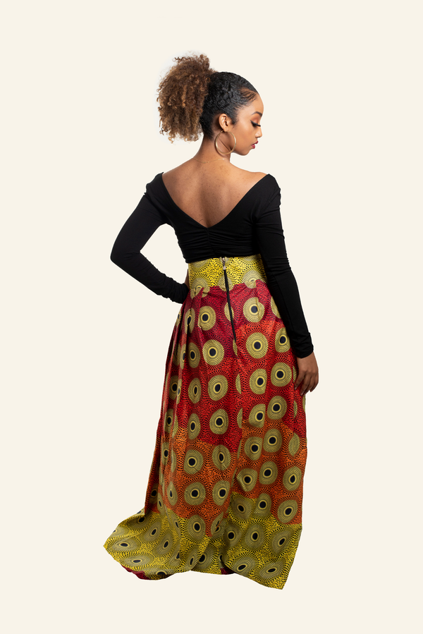 African Print Eghe Maxi Skirt - Oludan