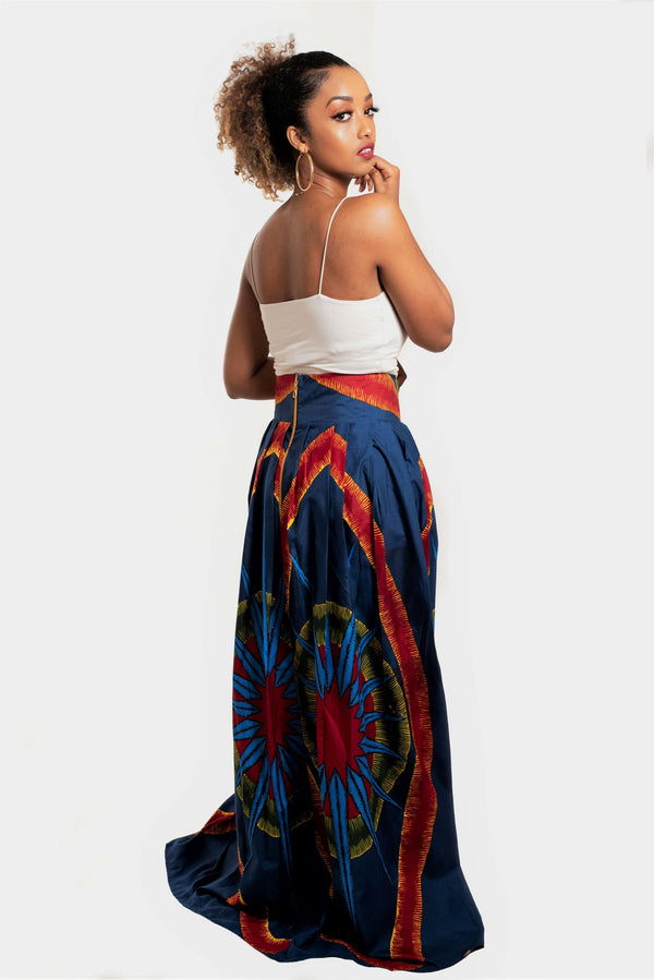 African Print Gbono Maxi Skirt - Oludan