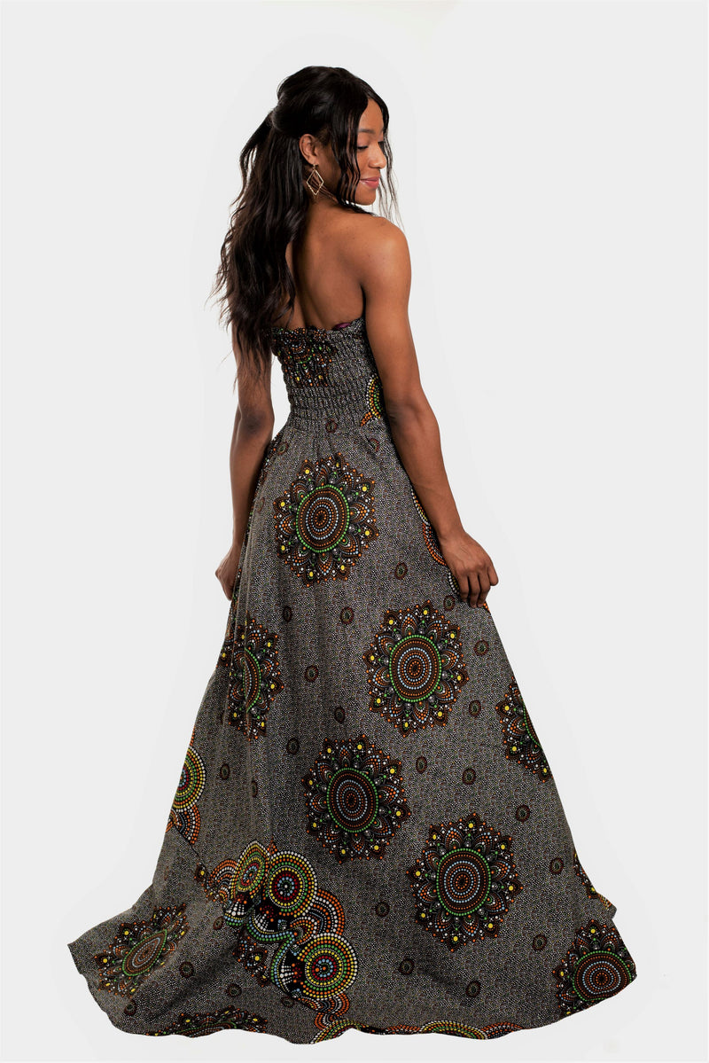 African Print Remi Maxi Dress - Oludan