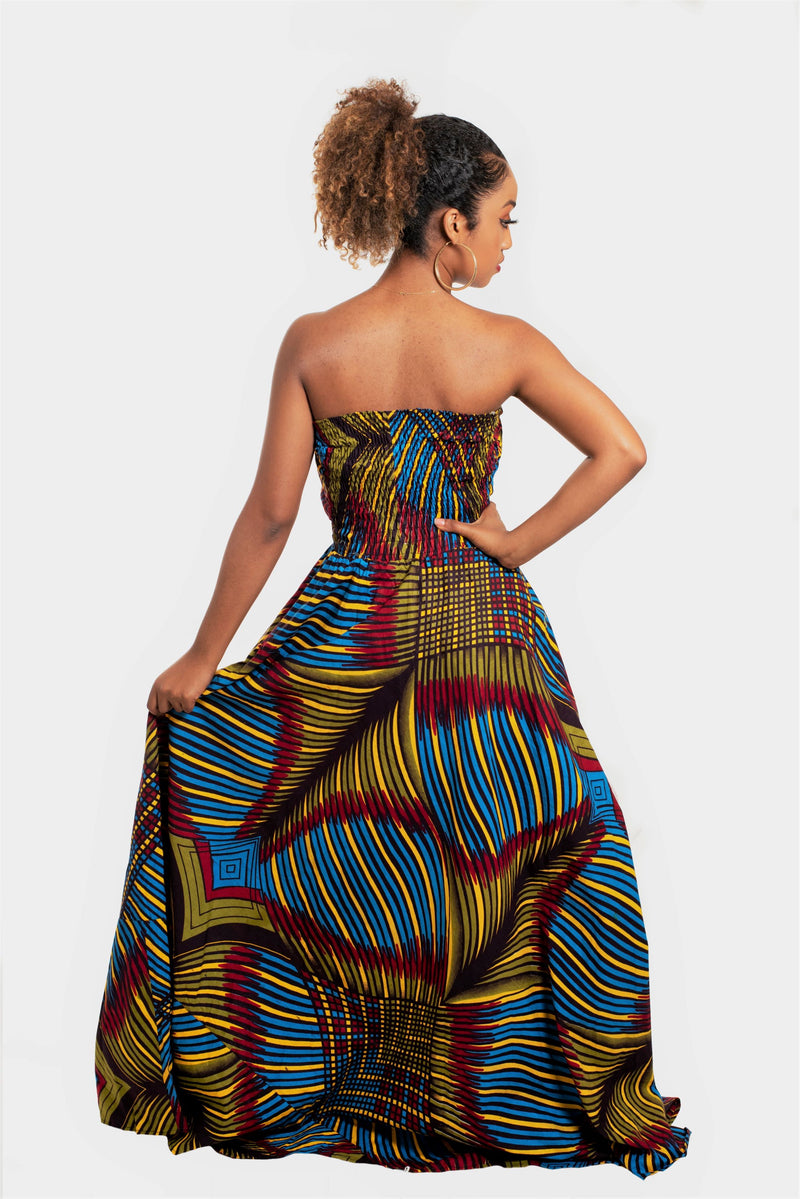 African Print Sarai Maxi Dress - Oludan