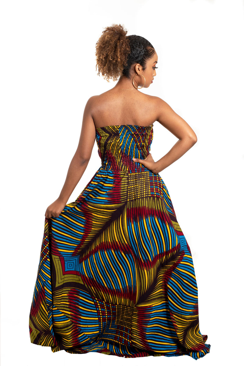 African Print Sarai Maxi Dress - Oludan