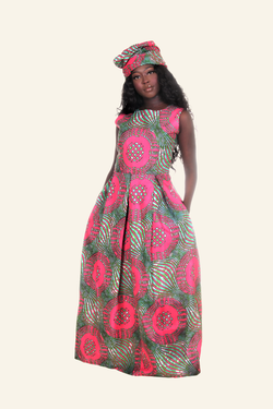 African Print Akai Maxi Dress - Oludan