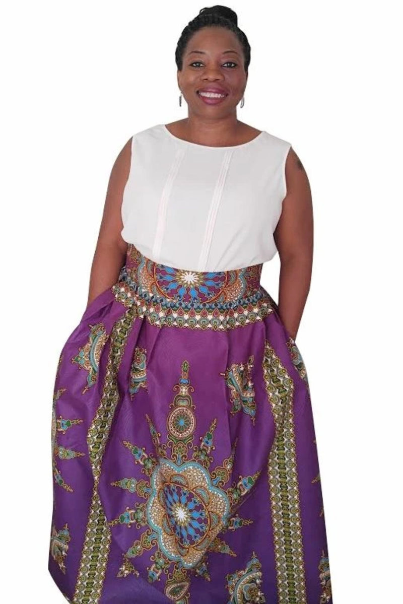 African Print Ese Maxi Skirt - Oludan