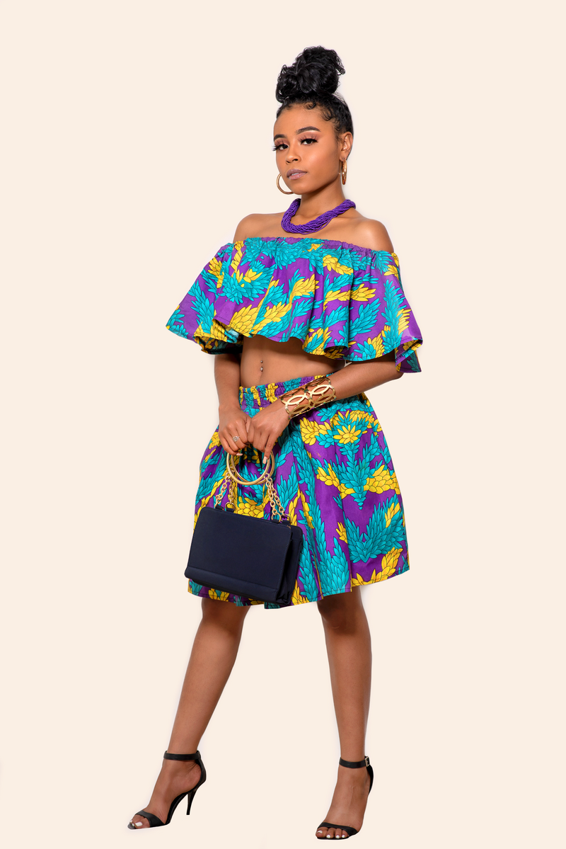 African Print Omolara Skirt Set