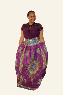 African Print Ese Maxi Skirt - Oludan