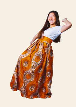 African Print Rashida Maxi Skirt