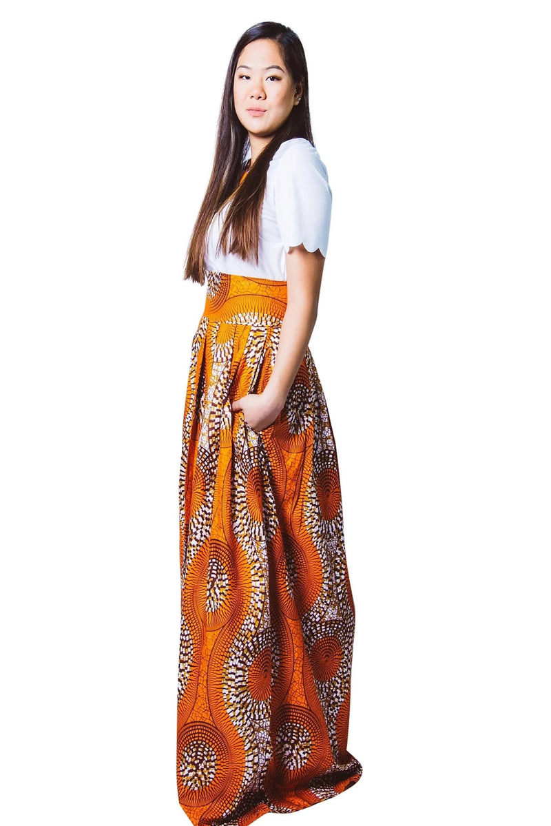 African Print Rashida Maxi Skirt - Oludan