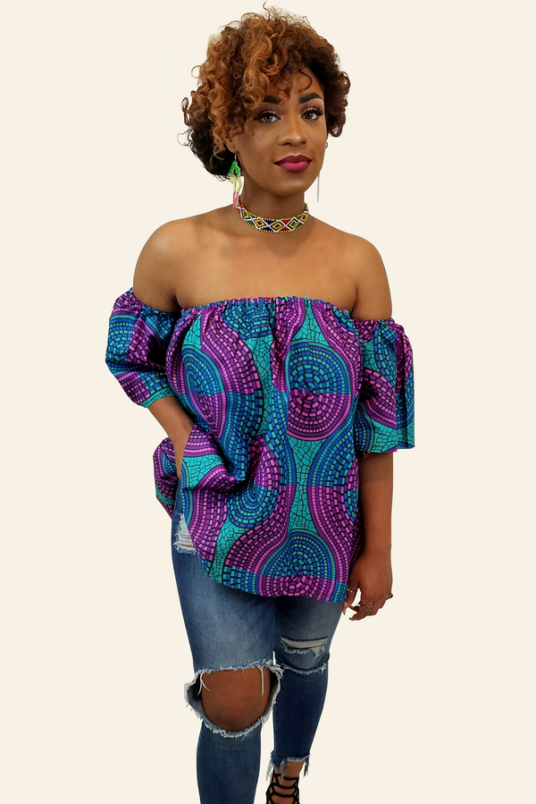 African Print Iyare Top