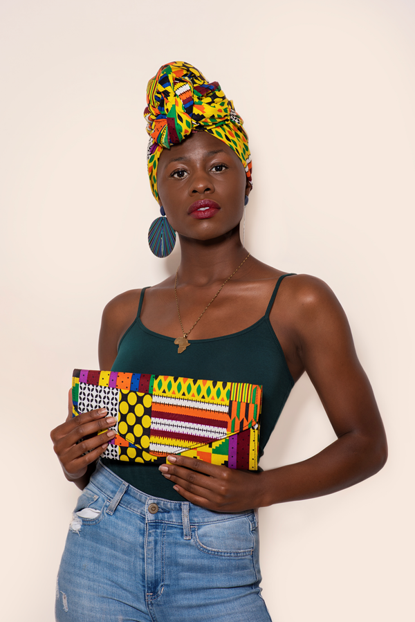 African Olutaja Head Wrap & Matching Clutch