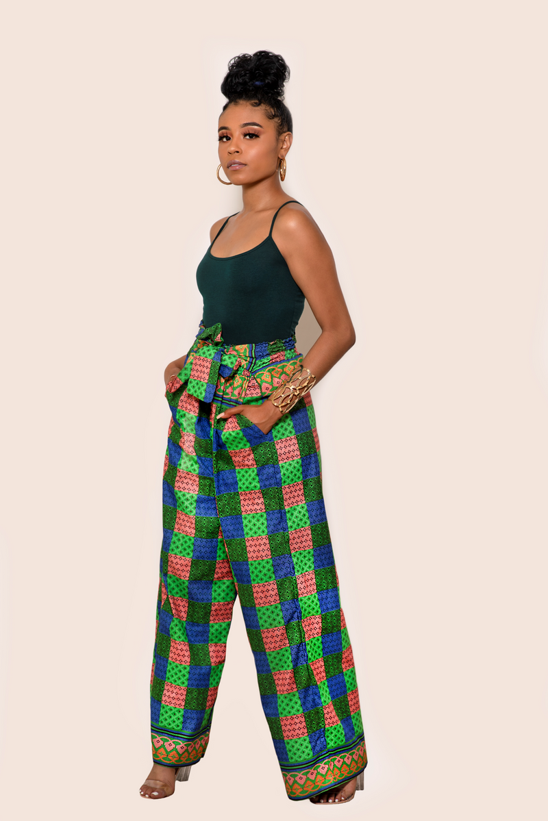 African Print Adize Palazzo Pants