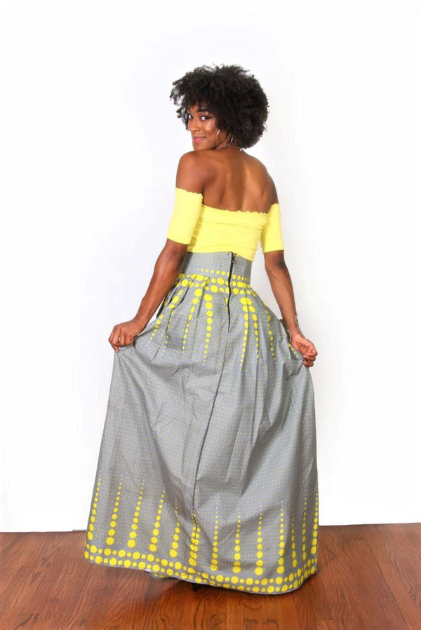 African Print Awawu Maxi Skirt - Oludan
