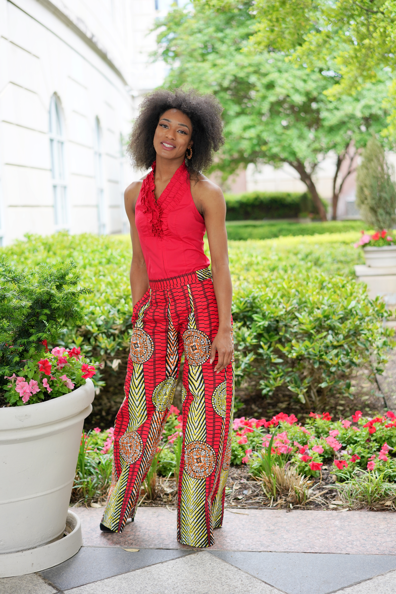 African Print Ame Wide Pants