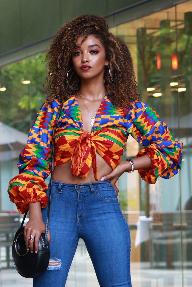 African Print Ejiro Cropped Top