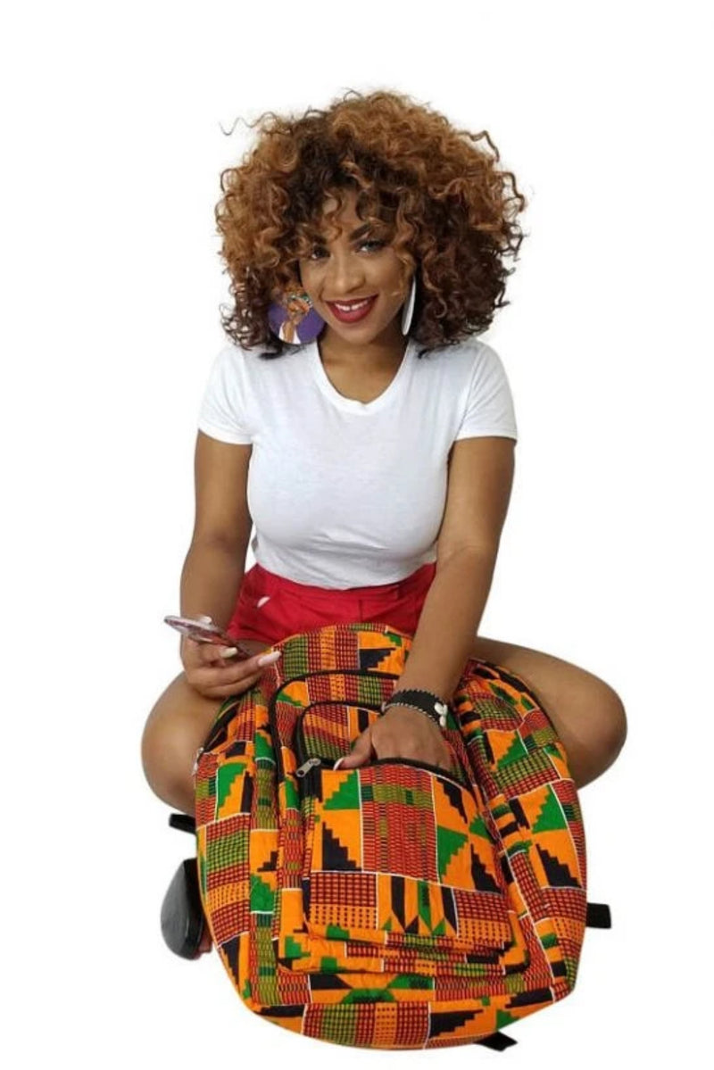 African Print Kente Backpack - Oludan